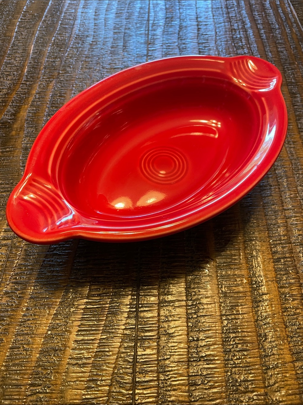 Scarlet Fiesta 9 1/8 Inch Oval Individual Casserole 13 OZ